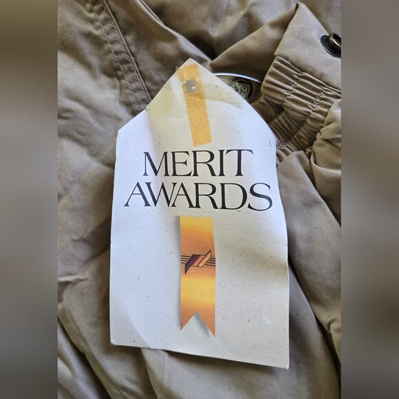 Vintage Merit Awards Men's Tan Coat With Removable Flannel Liner Size XL NWT - Picture 7 of 8